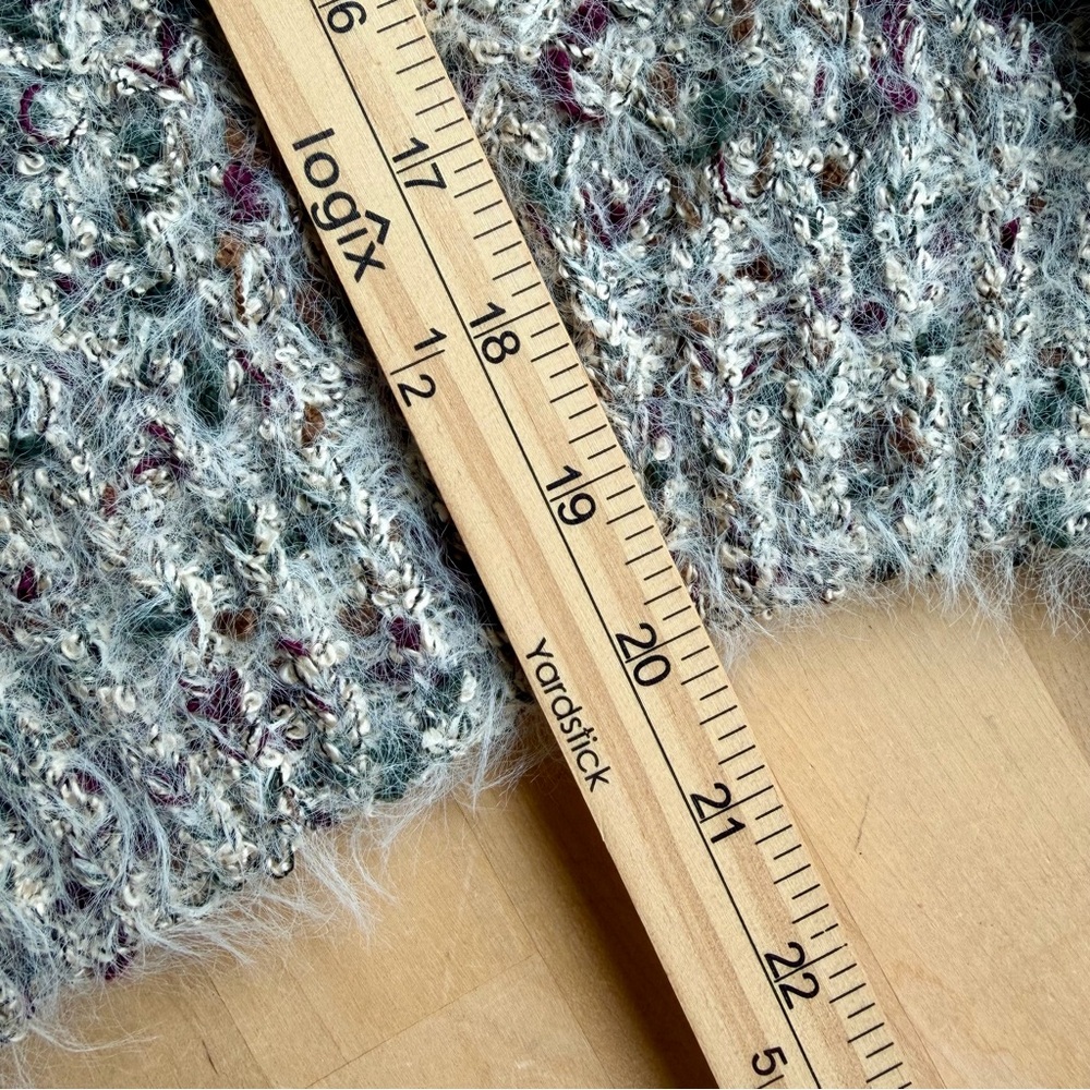 Coco + Carmen NWT Size L/XL Fuzzy Marled Eyelash Chunky Knit Sweater - Picture 6 of 7